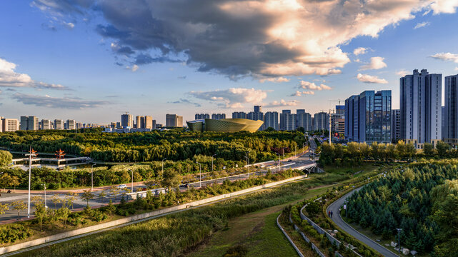 中国长春南部新城建筑景观