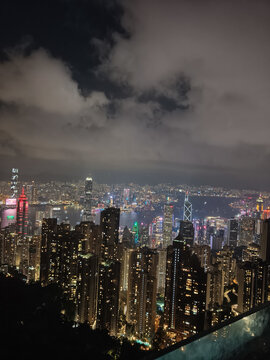 维多利亚港中秋节夜景