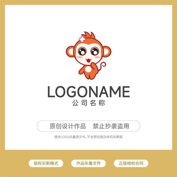 动物logo猴子