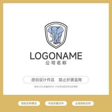 卡通logo大象