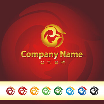 凤凰logo标志设计