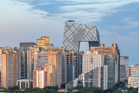 北京地标建筑国贸cbd夜景