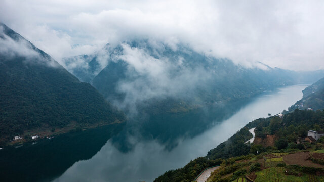 清江画廊云雾山水风光