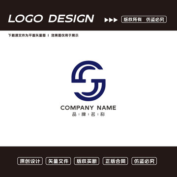 J字母logo标志