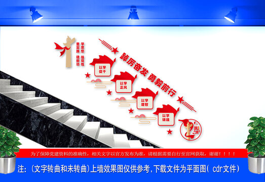 中国特色社会主义思想楼梯墙