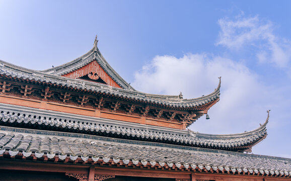 南京夫子庙中式传统建筑屋顶