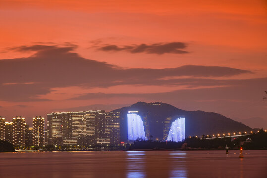 厦门海湾夜景