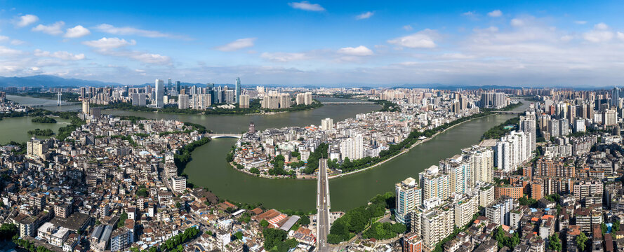 惠州惠城区航拍全景图