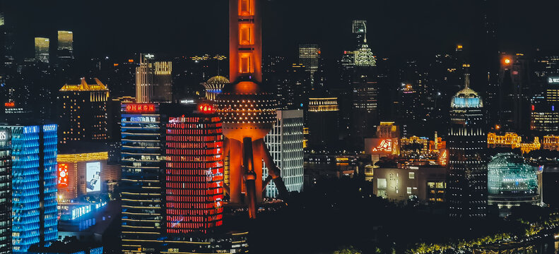 上海国际大都市繁华夜景