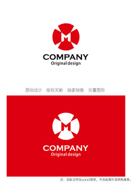 XM字母logo设计