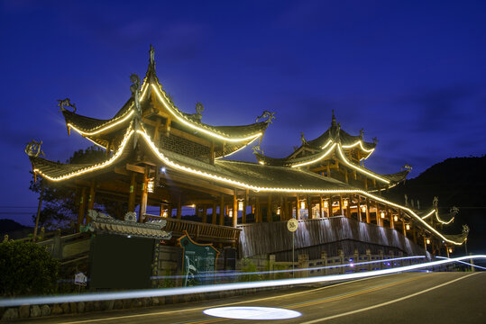 泰顺文弘廊桥夜景