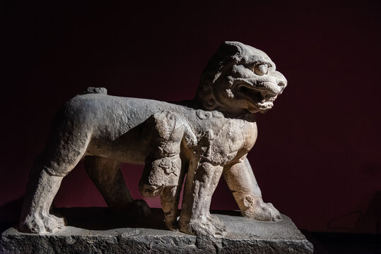 中国西安碑林博物馆唐代石狮