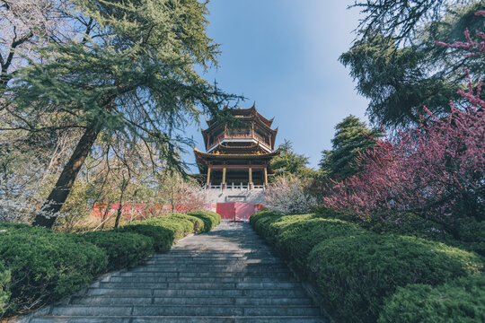 江苏南京雨花台景区楼阁雨花阁