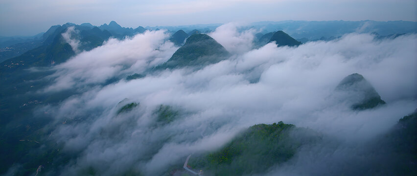 贵州山水风光玉皇顶云海