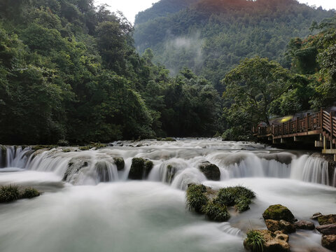 贵州山水瀑布风光自然景观