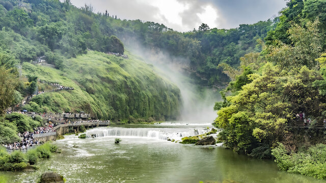 贵州山水瀑布风光自然景观