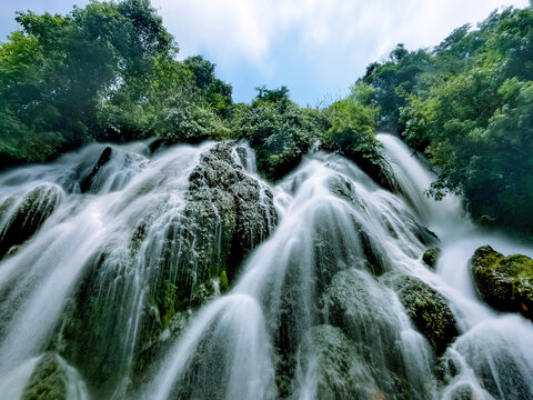 贵州山水瀑布风光自然景观