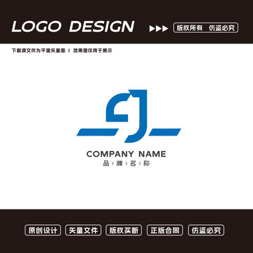 CJ字母logo标志