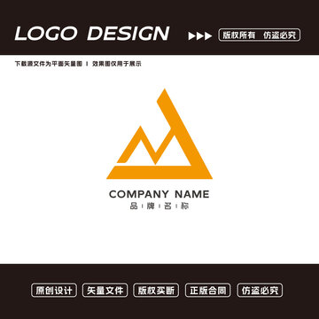 M字母logo标志