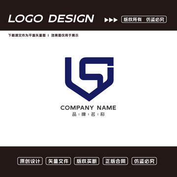 VS字母logo标志
