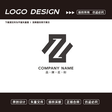 ZL字母logo标志