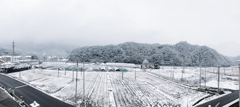 雪景田野