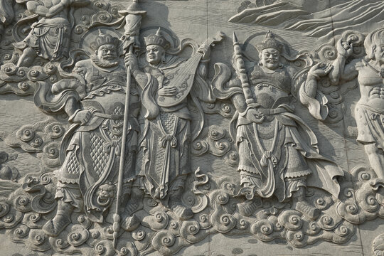 中国神话传说人物浮雕