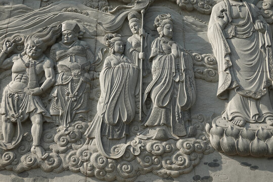 中国古代神话传说人物浮雕