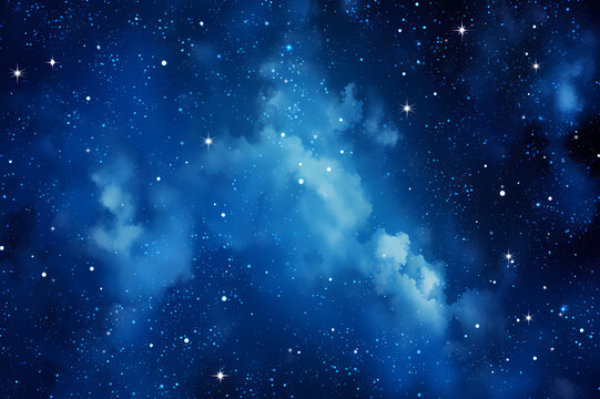 蓝色星空宇宙背景