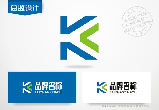 K字母logo设计标志