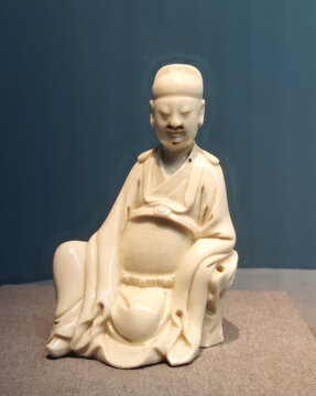 明代德化窑周仓坐像