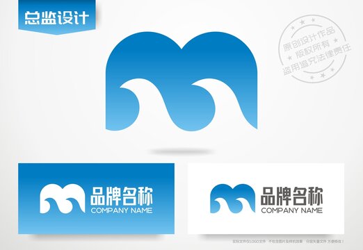 M设计logo