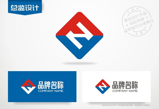 字母FN设计logo