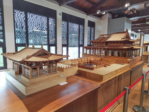 古代建筑木质结构模型