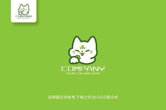 卡通小猫图案logo