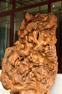 十二生肖鼠木雕