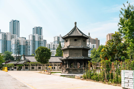 现代建筑和寺庙寺庙