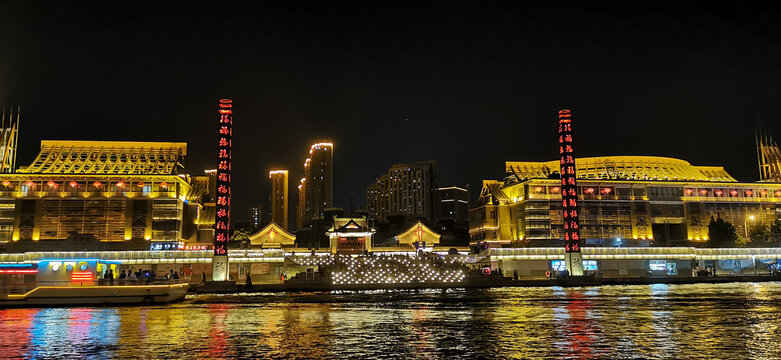 天津古文化街旅游区夜景