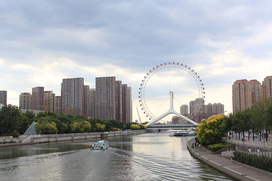 天津之眼摩天轮全景