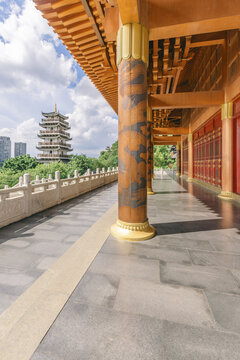 中式宫殿建筑中国广西柳州文庙