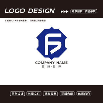 F字母logo标志