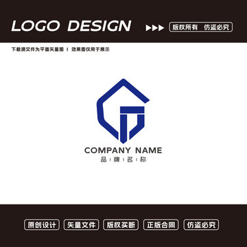 CP字母logo标志
