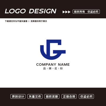 FJ字母logo标志