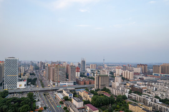 河南洛阳城市风光建筑航拍