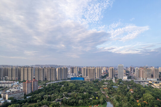 河南洛阳城市风光建筑航拍