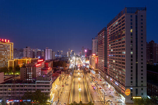 河南洛阳城市风光建筑航拍