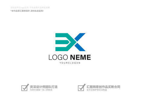 X字母医疗logo