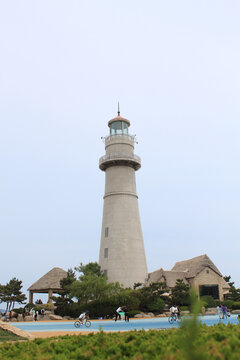 悦海公园灯塔特写