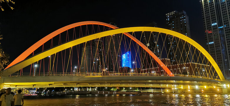 天津大沽桥夜景
