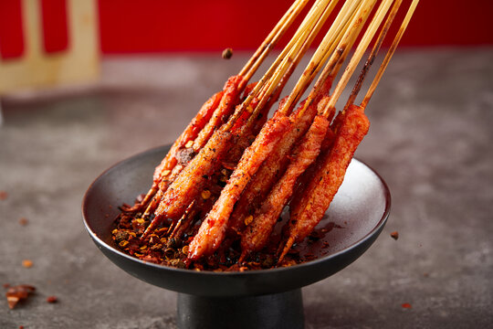 麻辣鸡肉串